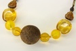 Žltohnedý náhrdelník - detail
